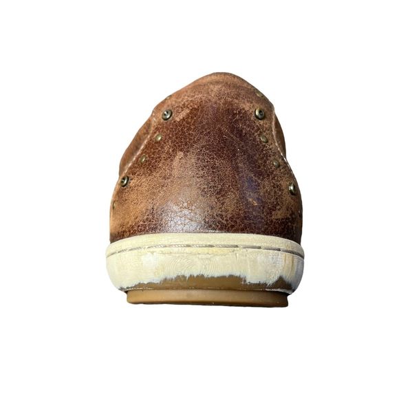 Taos Shoes Womens 8.5 EU39 Freedom Sneakers Brown Leather Casual Walking Studded - Picture 9 of 12